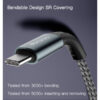 Yesido 3A TYPE-C Braided Nylon Tougnened Cable - 2M - Image 3