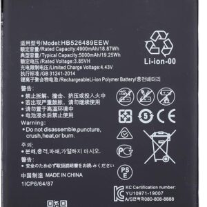 Generic Battery for  : Huawei Y6P 2020, Honor Play 9A : HB526489EEW