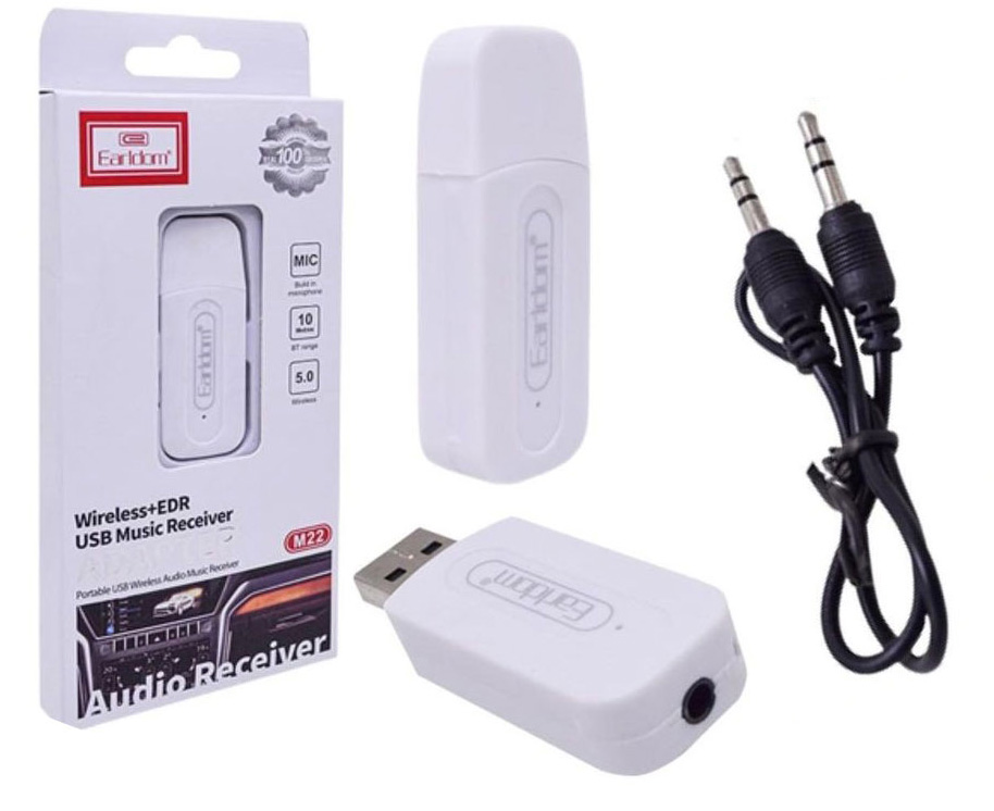 Earldom ET-M22 USB Car & Home Stereo Bluetooth Audio Receiver w/3.5mm