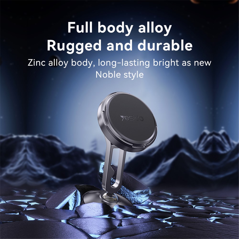 YESIDO C210 Dual Ball Head Design Magnetic Car Phone Holder Zinc Alloy Cellphone Stand - Image 5