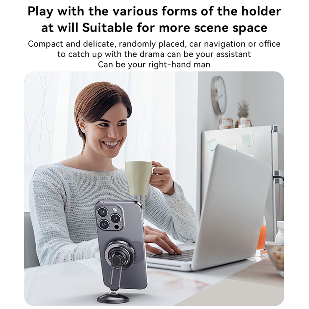 YESIDO C210 Dual Ball Head Design Magnetic Car Phone Holder Zinc Alloy Cellphone Stand - Image 6