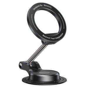 YESIDO C218 Compitable with Magsafe Car Phone Mount Stand Dual Axis Folding 360 Degree Rotating Magnetic Holder