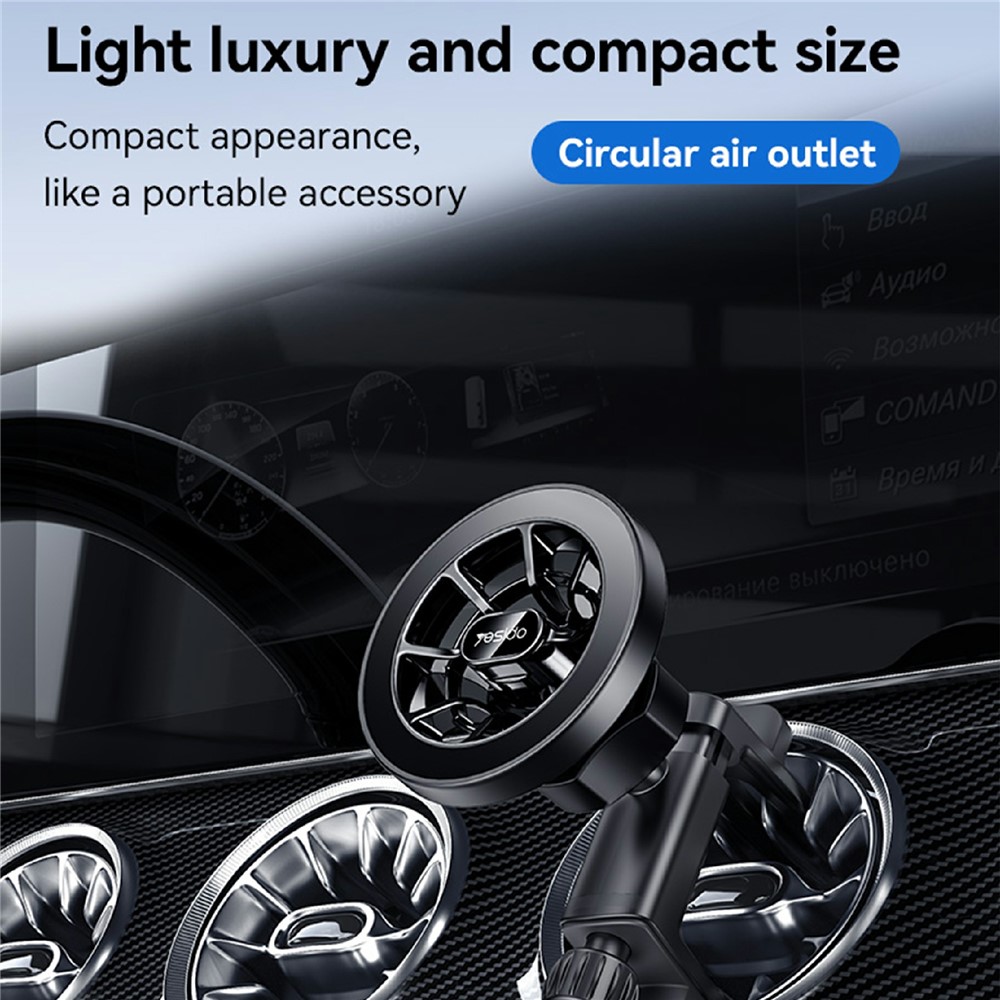 YESIDO C221 Car Mount Holder Circular Air Vent Compatible Stand Rotatable Adjustable Diameter - Image 3