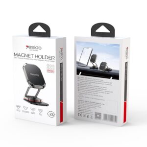 C222 360 Rotation Zinc Alloy 6*N42 Magnets Foldable Magnetic Car Phone Holder