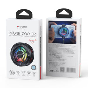 Yesido C226 RGB Lumineous Semiconductor Refrigeration Magnetic Universal Phone Radiator With Temperature Display and Strong Built -In Magnet
