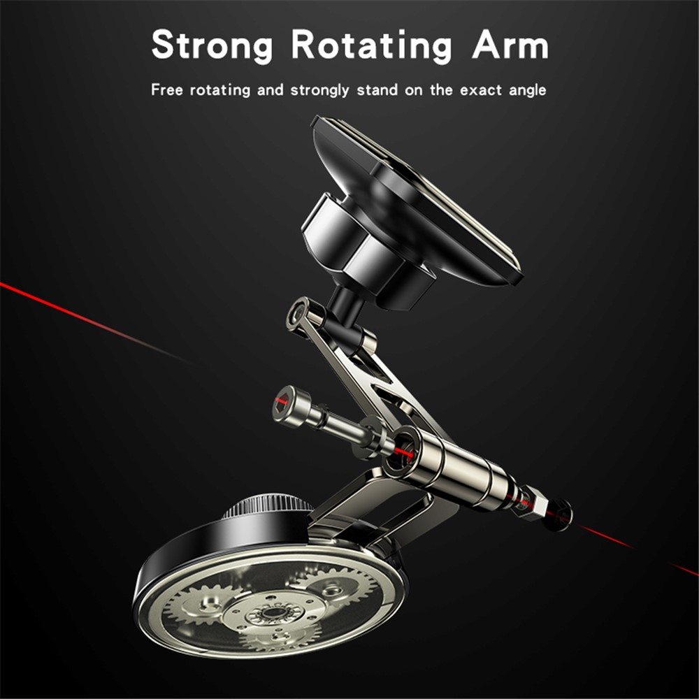 YESIDO C264 Dual Shaft Car Dashboard Monitor Mount Magnetic Phone Holder Adjustable Cellphone Stand - Image 4
