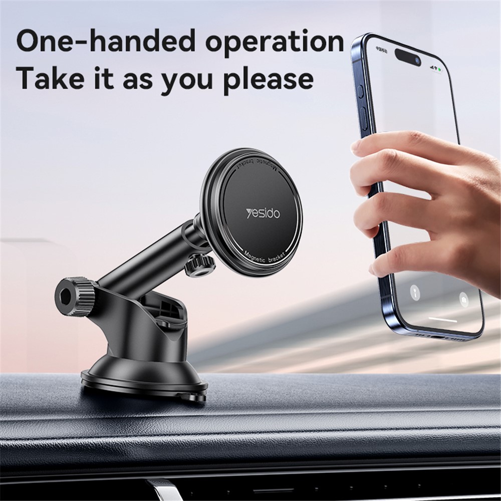 YESIDO C269 Magnetic Car Mount Holder Suction Cup Stand Bracket Extendable Arm - Image 4