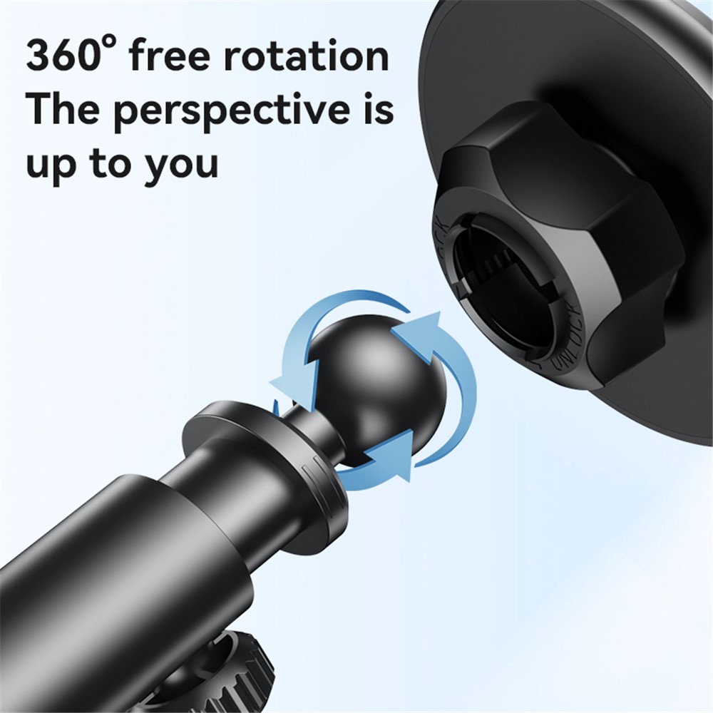 YESIDO C269 Magnetic Car Mount Holder Suction Cup Stand Bracket Extendable Arm - Image 5