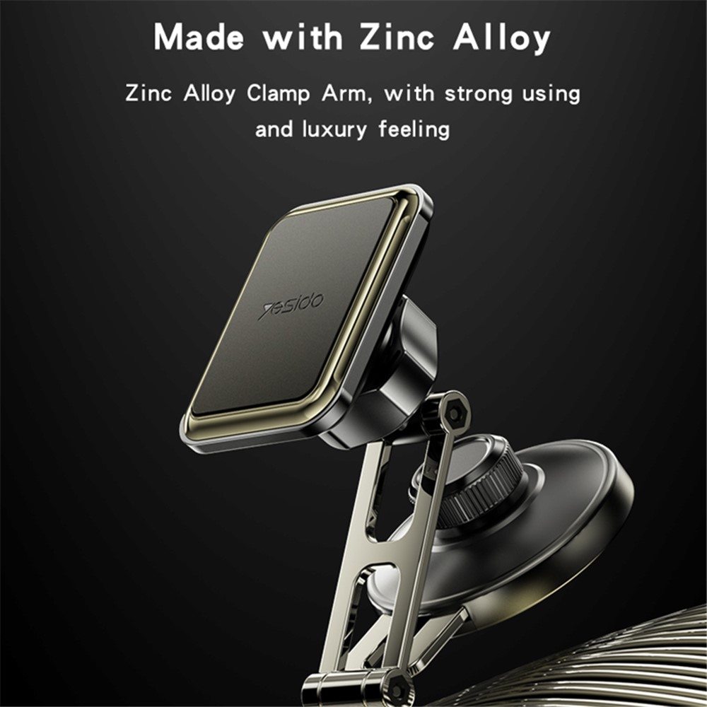 YESIDO C264 Dual Shaft Car Dashboard Monitor Mount Magnetic Phone Holder Adjustable Cellphone Stand - Image 8