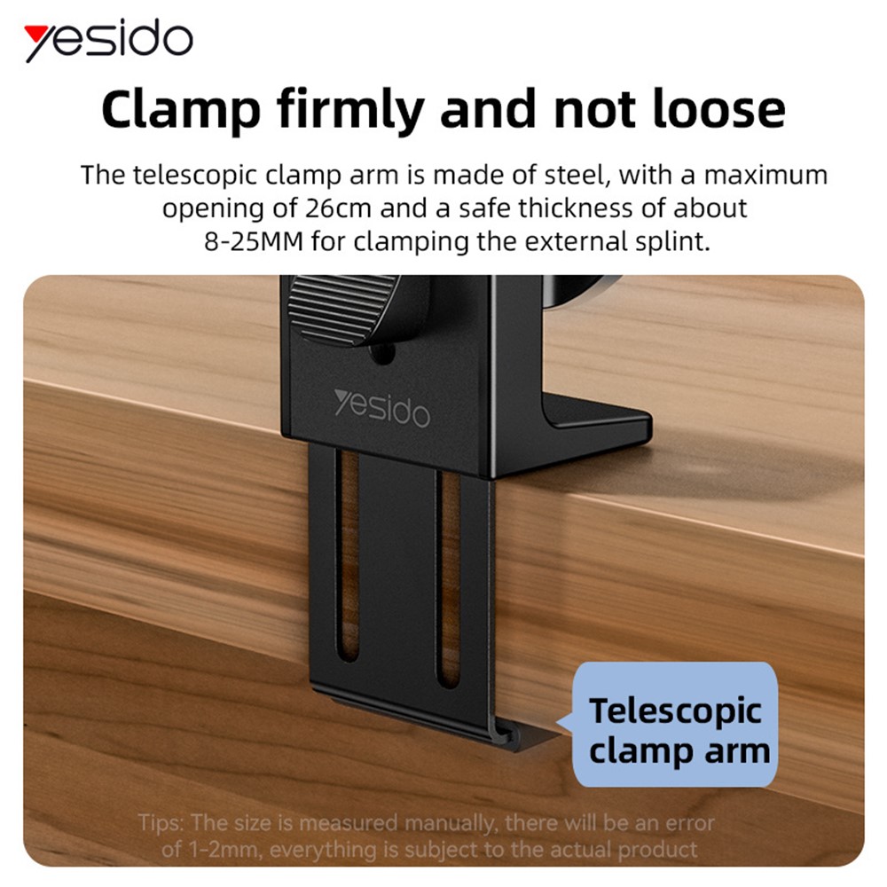 YESIDO C298 Portable Travel Magnetic Phone Holder Zinc Alloy Adjustable Cellphone Bracket - Image 6