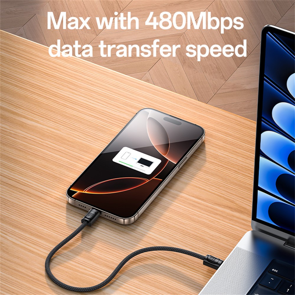 YESIDO CA177 20cm USB C to USB C Data Cable PD 60W Fast Charging Wire with Lanyard - Image 4