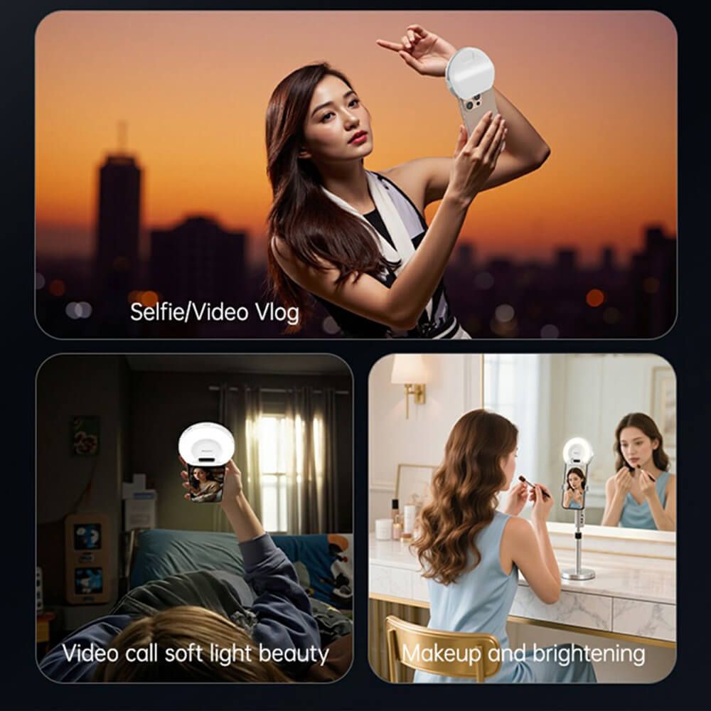 Yesido DH13 Clip-On Selfie Light - 400mAh Battery, 5-Hour Duration - Image 4