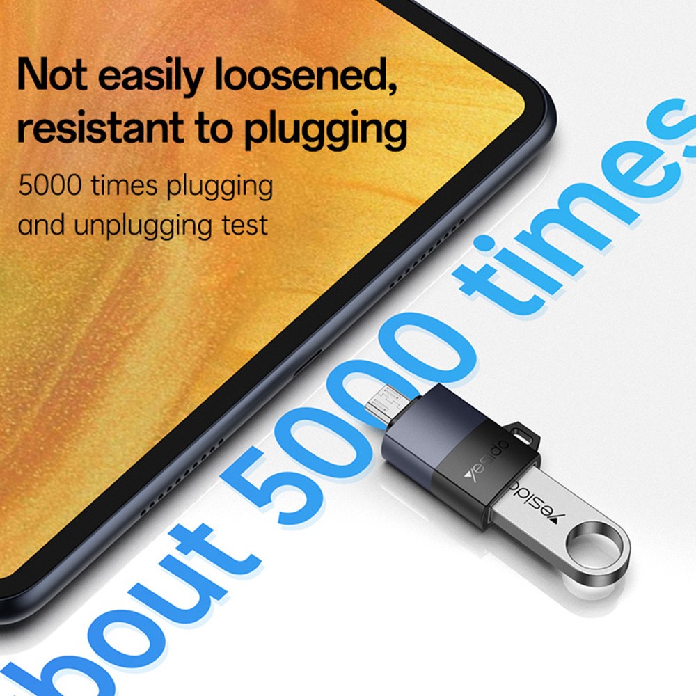 YESIDO GS33 USB Female to Micro USB Male Converter 480Mbps Data Transfer OTG Adapter - Image 5