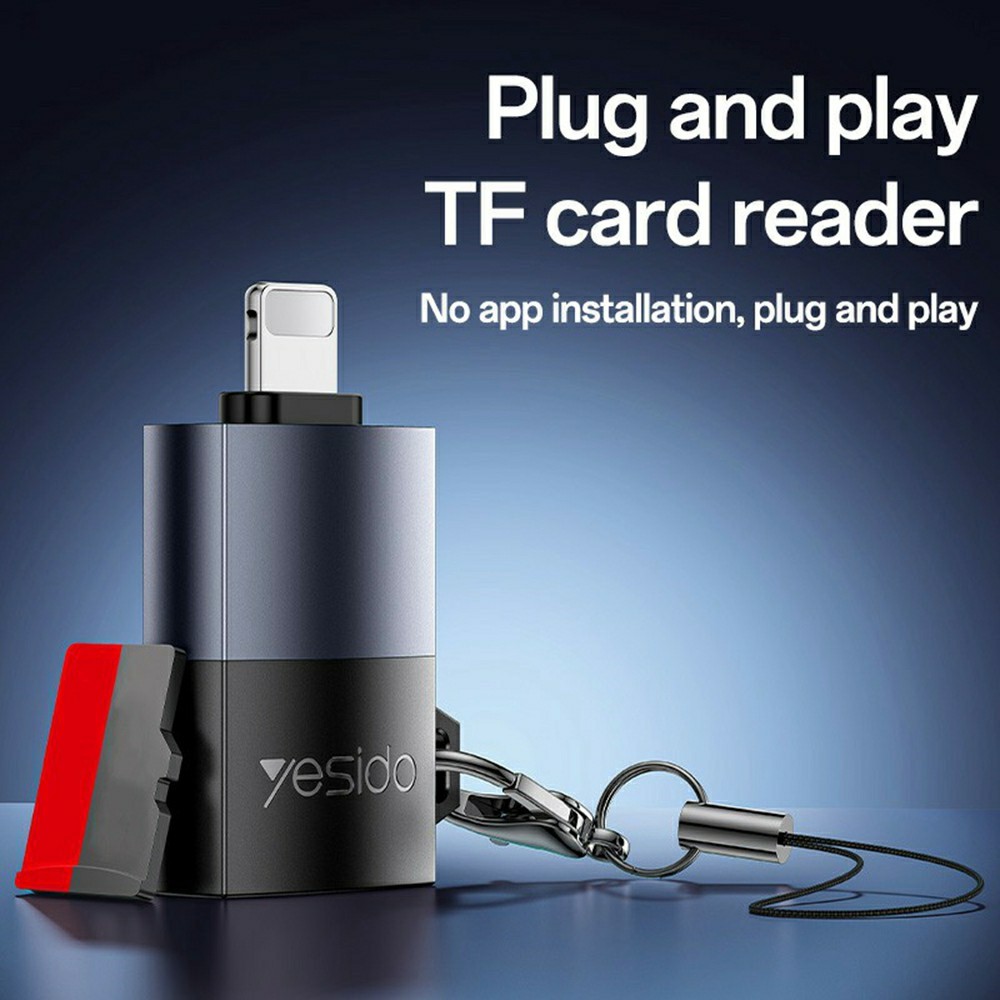YESIDO GS38 8Pin TF Card Reader 480Mbps Transfer Speed Portable Memory Card Reader - Image 2