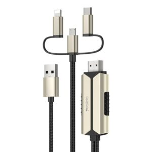 Yesido HM14 Max 1080P High Clear Resolution With USB Charging 3 in 1 For Lightning/Micro/ Type-C To HDMI