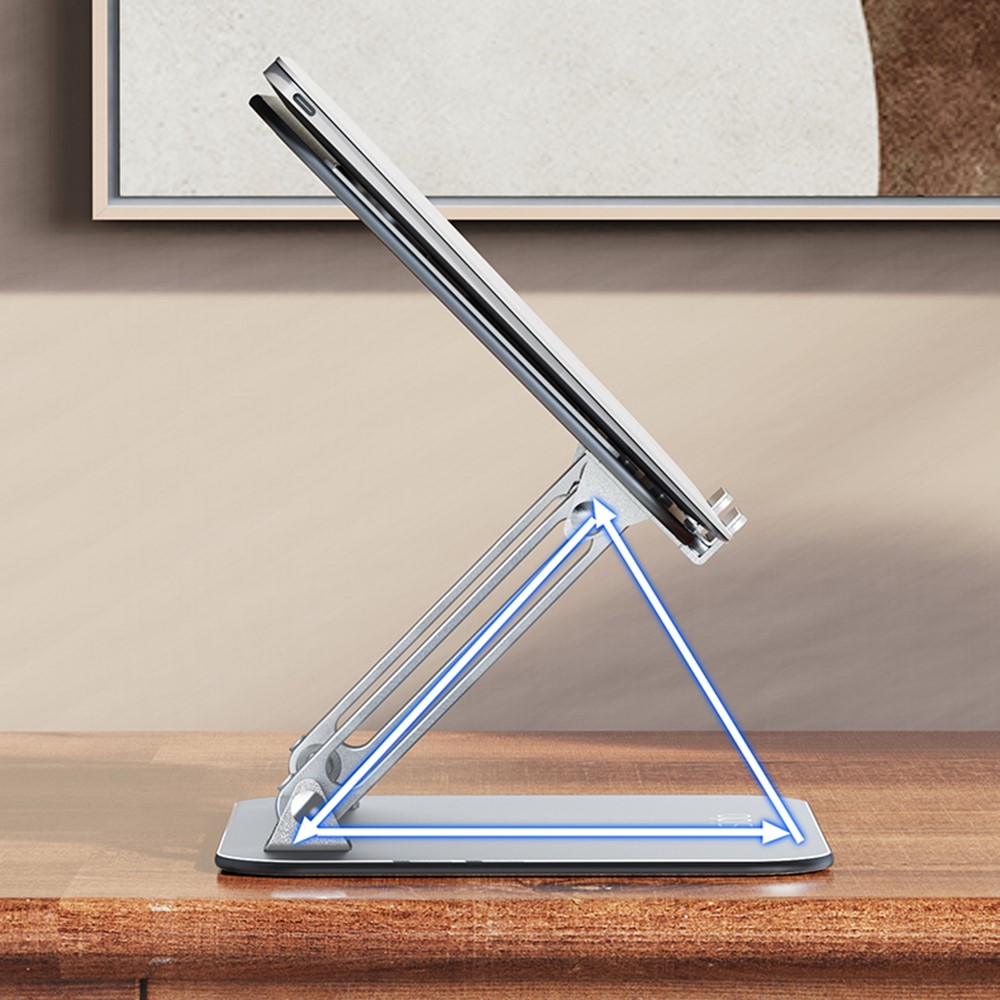 YESIDO LP05 Folding Portable Desktop Laptop Holder Multi-Angle Adjustable Aluminum Alloy Notebook Stand - Image 3