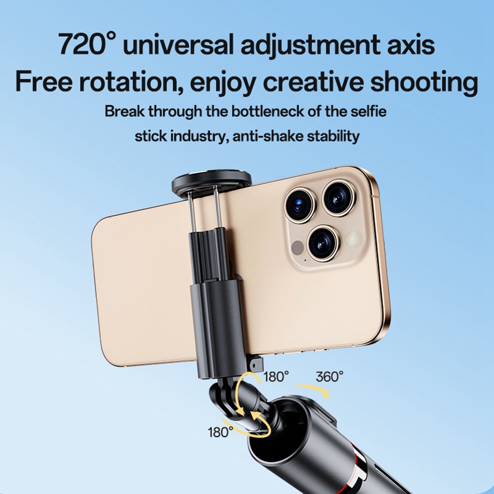 YESIDO SF30 Pop Up Tripod 1.7m Extendable Bluetooth-Compatible Selfie Stick with Remote Control - Image 5