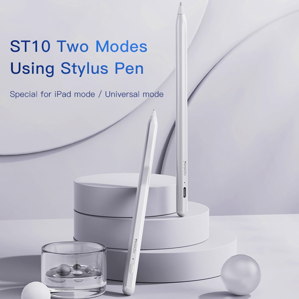 YESIDO ST10 110mAh Active Stylus Pen Aluminum Alloy Stylus Universal Compatible Dual System - Image 2