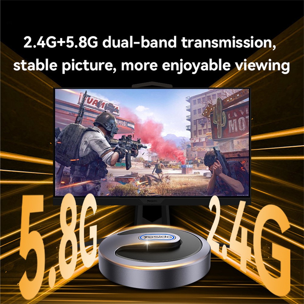 YESIDO TV15 Wireless Display Adapter 2.4G / 5G WiFi Screen Mirroring Dongle for Miracast / Airplay / DLNA - Image 5