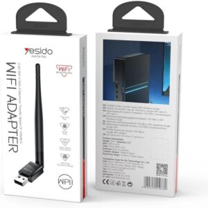 YESIDO WP11 2.4GHz 150Mbps High Speed WiFi4 Wireless Dongle USB Adapter with External Antenna