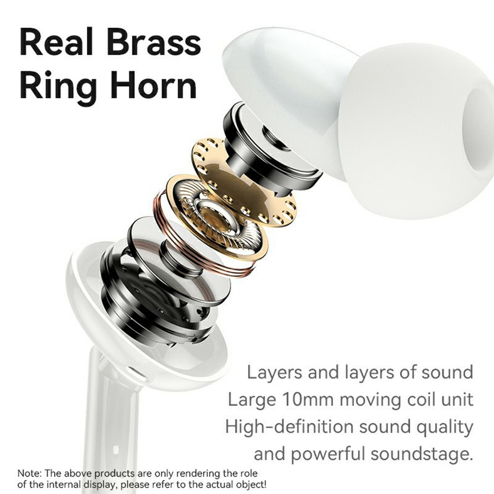 YESIDO YH46 3.5mm Wired Earphones with Micphone One-Button Control Corded Headphones for Calls / Music - White - Image 2