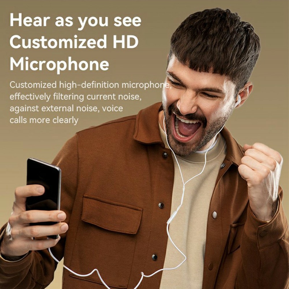 YESIDO YH46 3.5mm Wired Earphones with Micphone One-Button Control Corded Headphones for Calls / Music - White - Image 5