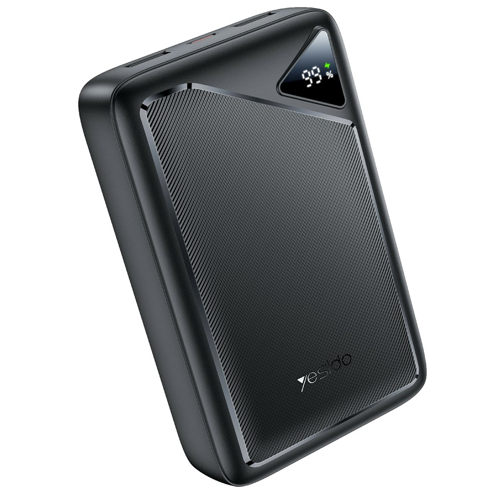 YESIDO YP81 20000mAh Power Bank Digital Display 2.4A Fast Charging Portable Charger with 2 USB + 1 Type C Ports