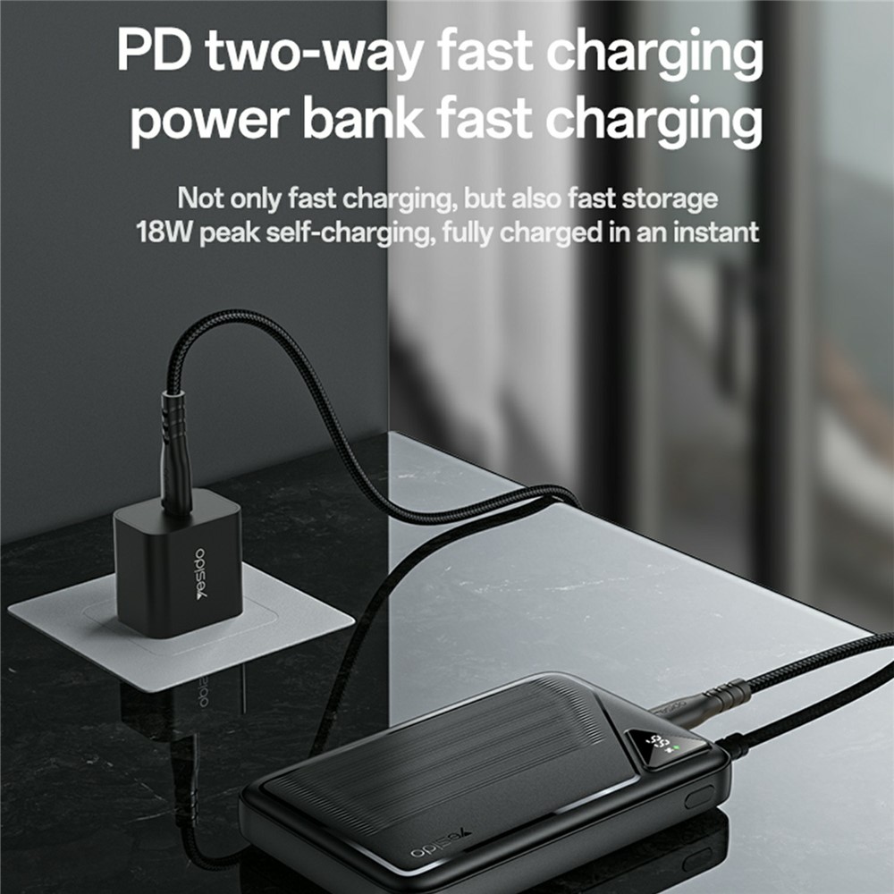 YESIDO YP83 20000mAh Power Bank Digital Display 22.5W Fast Charging Portable Charger - Image 4