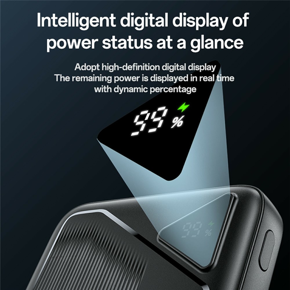YESIDO YP83 20000mAh Power Bank Digital Display 22.5W Fast Charging Portable Charger - Image 5