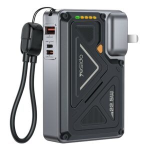 YESIDO YP89 AC + DC Wireless Charging 10000mAh Power Bank with Stand iP / USB / Type C Multi Port 22.5W Fast Charger - EU Plug