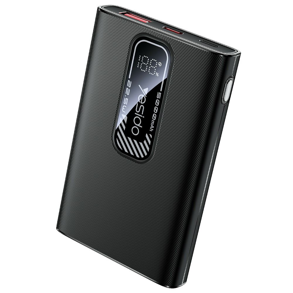 YESIDO YP92 5000mAh Power Bank Ultra Thin 22.5W Fast Charging Digital Display Portable Charger with Dual Outputs - Image 2
