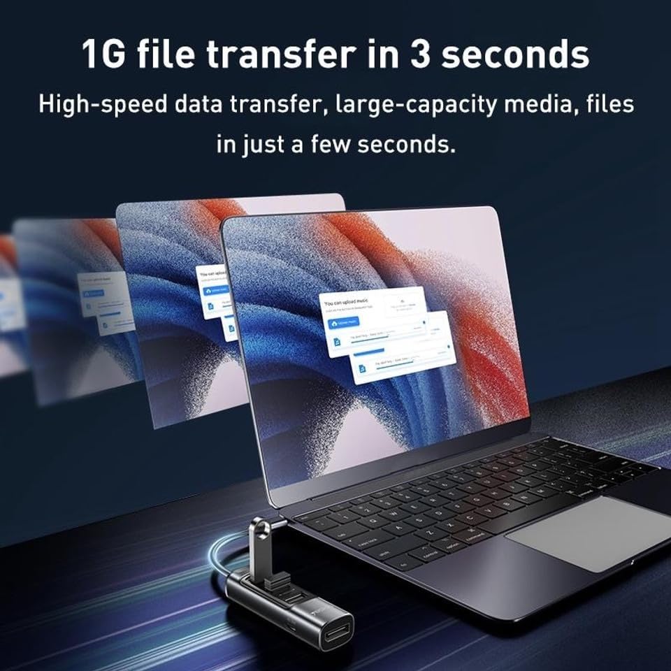YESIDO HB23 5-in-1 Type-C Hub Adapter Multi Port USB-C Docking Station with USB3.0+2 USB2.0+DP+PD 100W - Image 4
