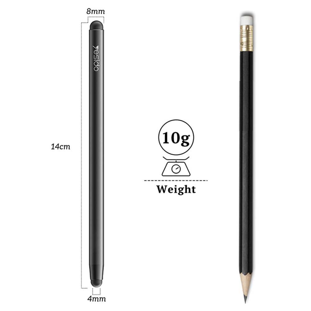 YESIDO ST01 2 in 1 Touch Screen Pen Capacitive Stylus for iPad iPhone Tablets Samsung - Image 3
