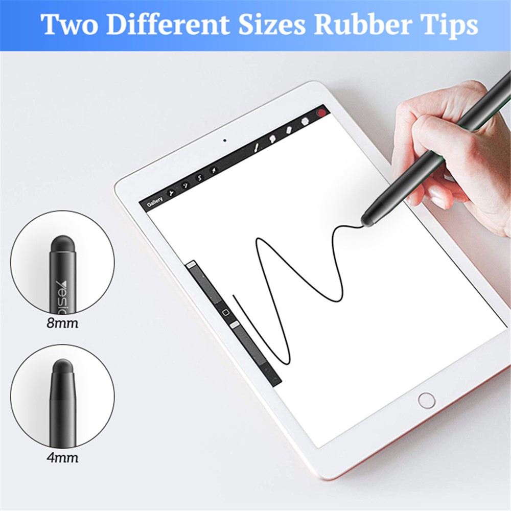 YESIDO ST01 2 in 1 Touch Screen Pen Capacitive Stylus for iPad iPhone Tablets Samsung - Image 5