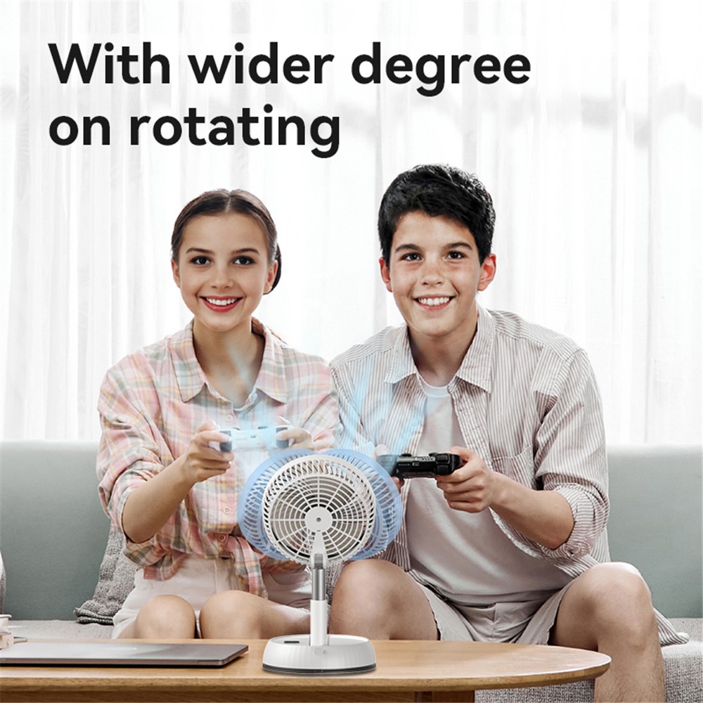 YESIDO YF11 Folding Fan Height Adjustable Cooling Fan Built-In 6000mAh Battery - Image 4