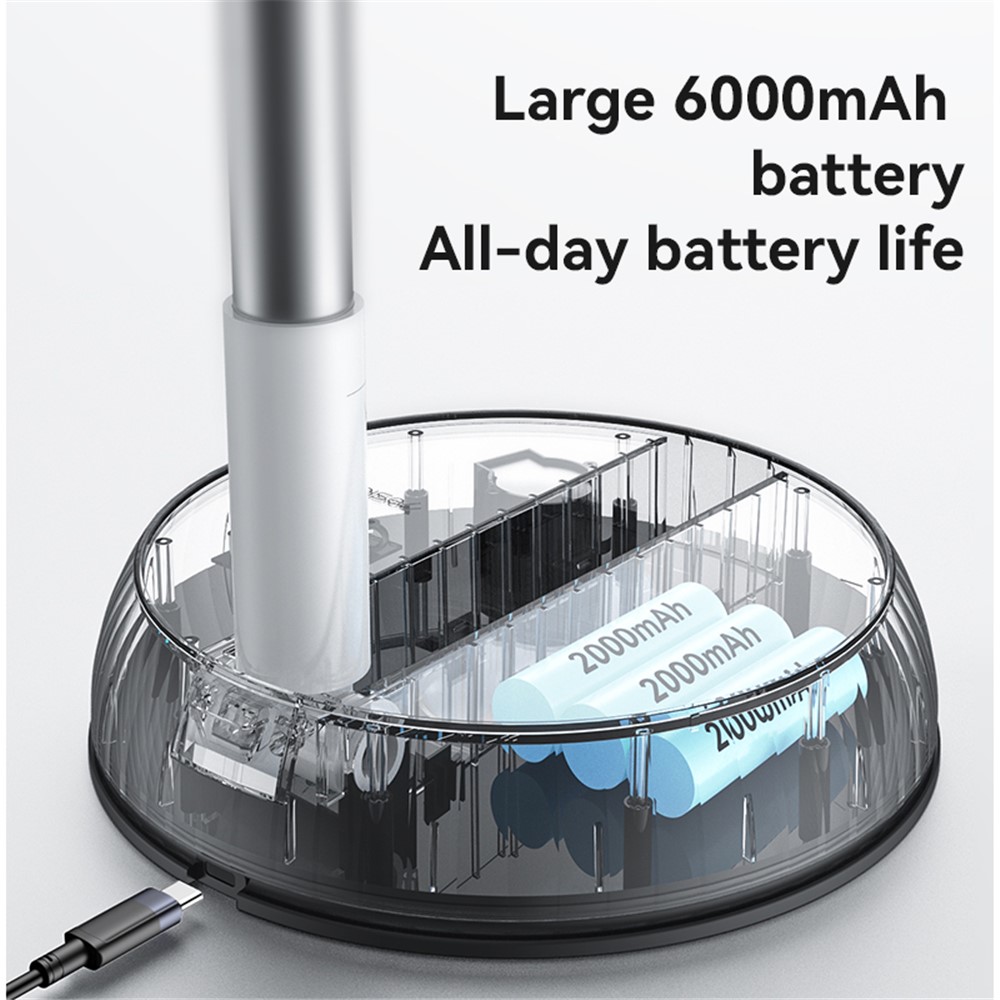 YESIDO YF11 Folding Fan Height Adjustable Cooling Fan Built-In 6000mAh Battery - Image 5