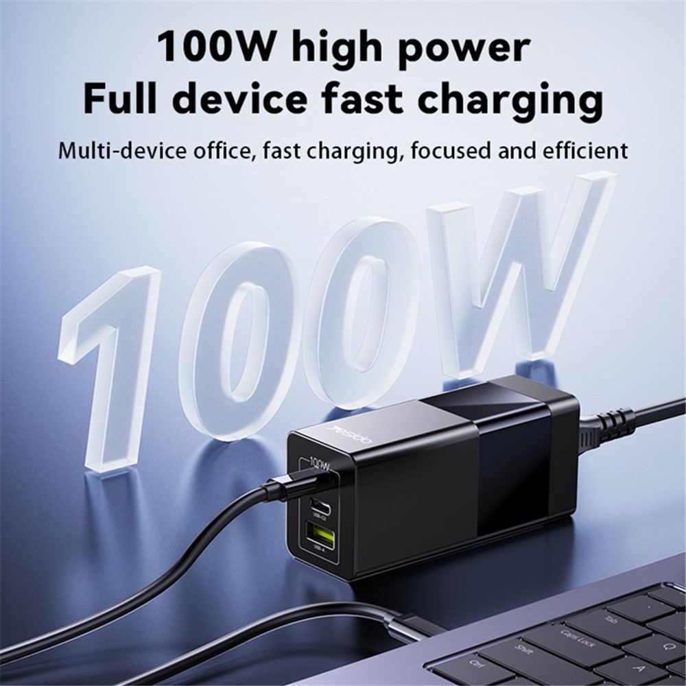 YESIDO YC58 GaN Desktop Charger USB+2 Type-C Charging Station for Laptop, Tablet, Cellphone - Image 4