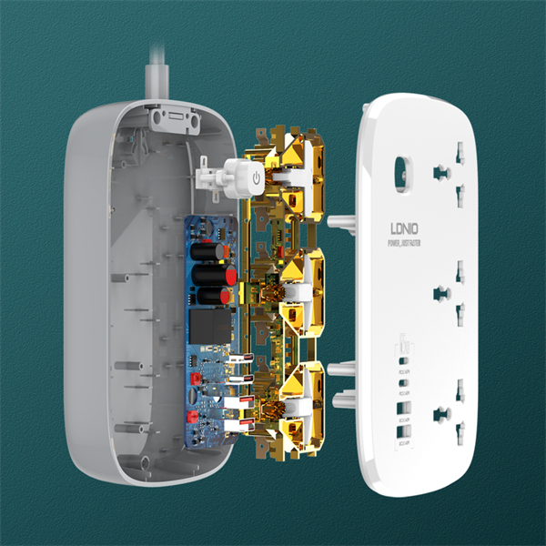 LDNIO SC3416, 3 x AC Outlets, 4 x USB Power Strip - Image 4