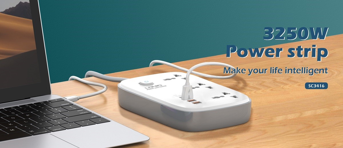 LDNIO SC3416, 3 x AC Outlets, 4 x USB Power Strip - Image 8