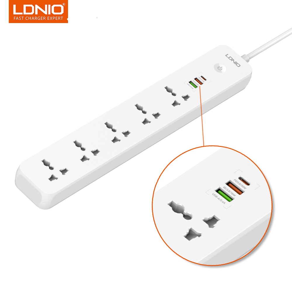 LDNIO SC5319 Power Strip, USB + Type-C - Image 2