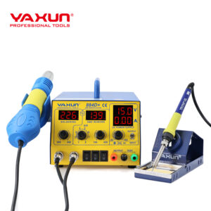 Yaxun 884D+ 3in1 SMD Rework Station : Hot Air Station + Soldering Iron + Power Supply