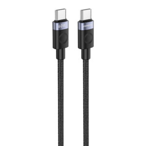 Foneng X115 1M Metal Head Braided Cable (60W) - Type-C to Type-C