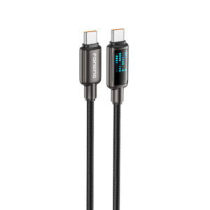 Foneng X117 1.2M Flowing Light Zinc Alloy Head Braided Cable (60W / PD30W) Type-C to Lightning