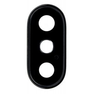 Apple iPhone X Camera Lens Glass with Frame - Black