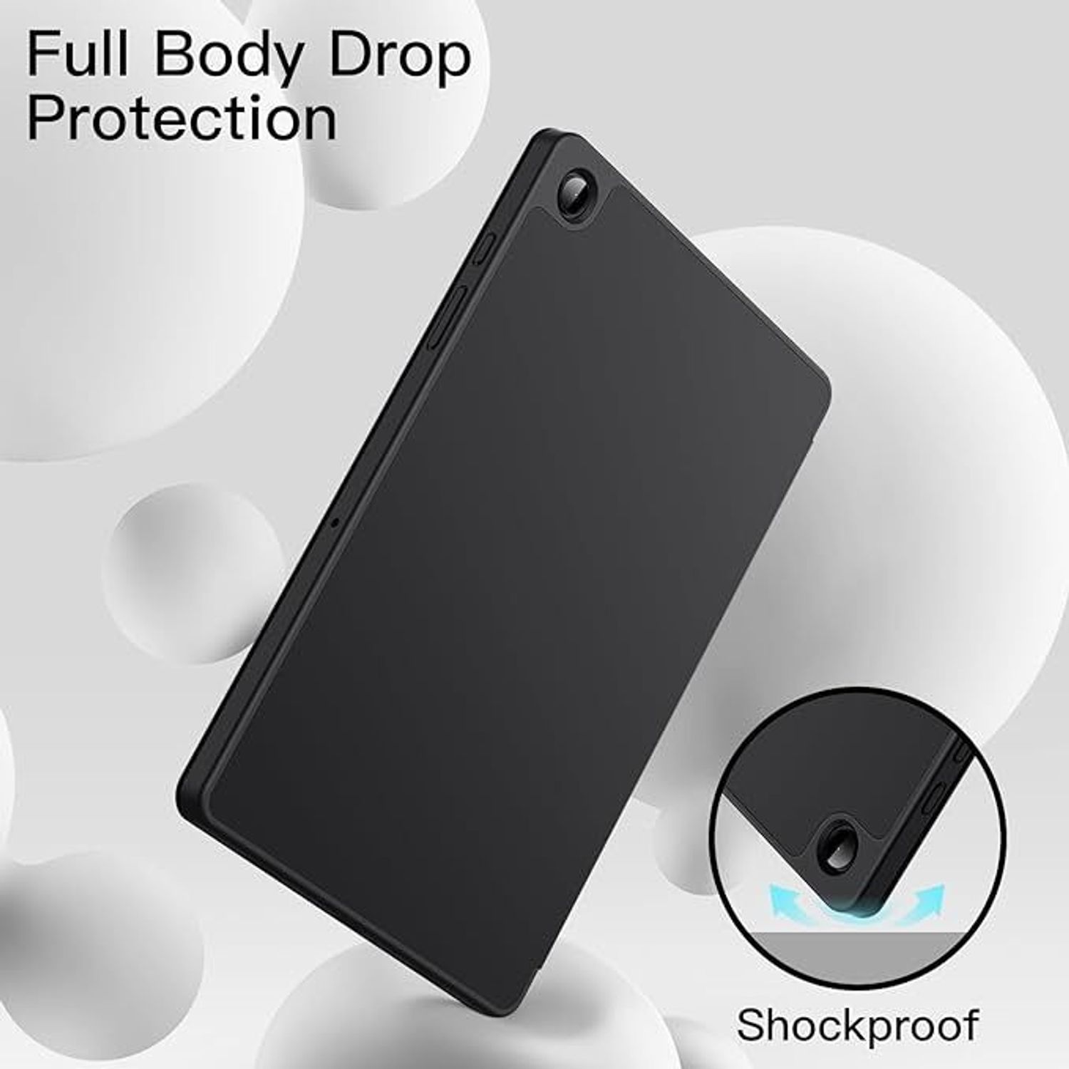 Tablet Case compatible with Samsung Galaxy Tab A9+ : 11" Large - Black - Image 2