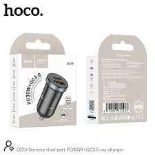 HOCO DZ19 Scenery dual port pd30w+qc3.0 car charger