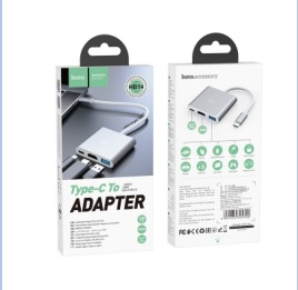 HOCO HB14 Easy use Type-C adapter (Type-C to USB3. 0+HDTV+PD)