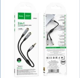 HOCO UPA21 2-in-1 3.5 headset audio adapter cable (male to 2*female)