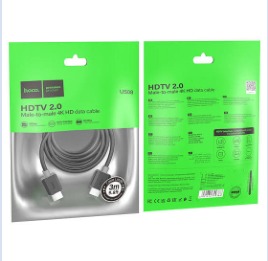 HOCO US08 HDTV 2.0 male-to-male 4K HD data cable (L=3M)