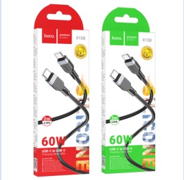 HOCO X109 Energy 60W silicone charging data cable C to C (L=2M)
